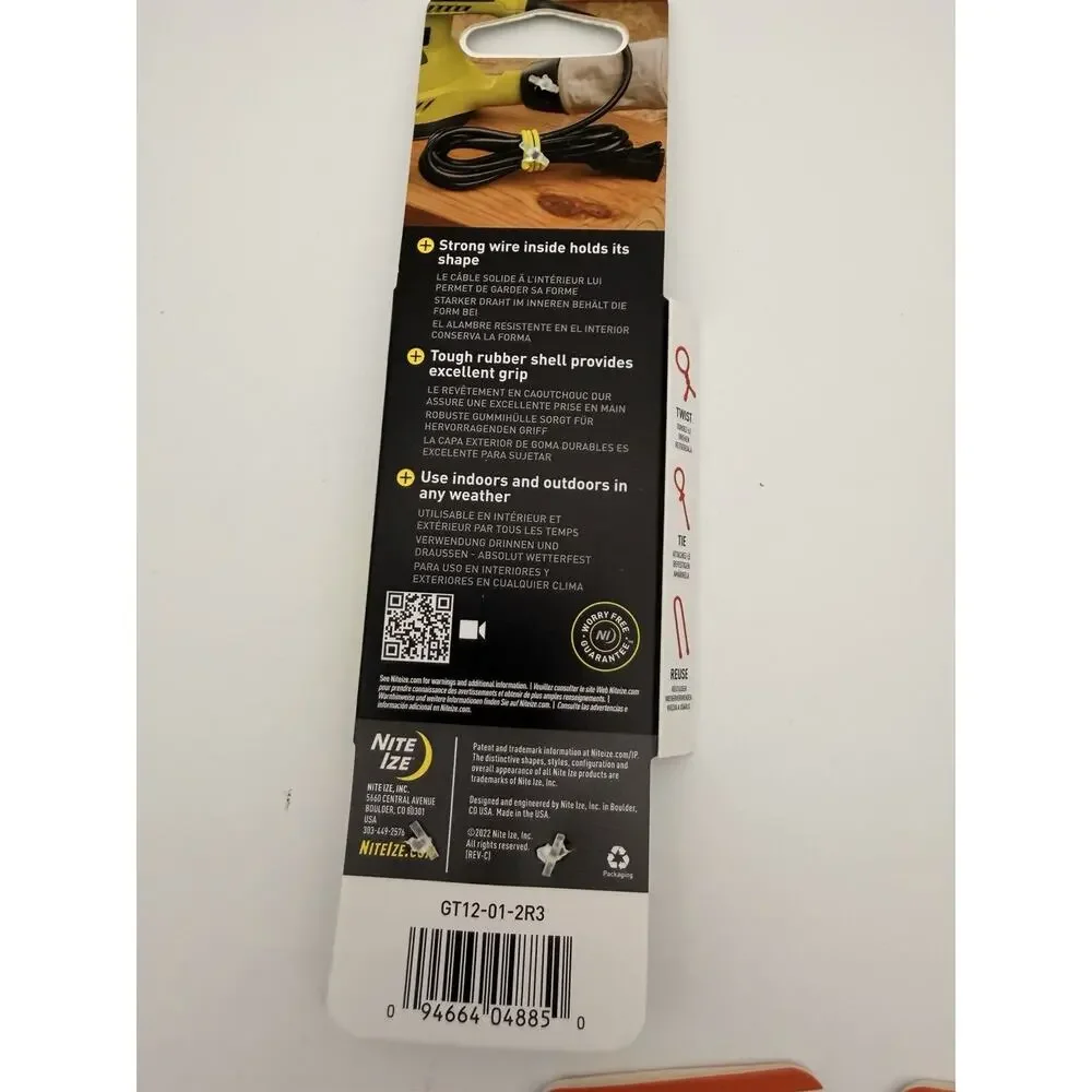 Nite Ize Gear Tie & Carabiner Lot S-Biner SlideLock 10pc NIP
